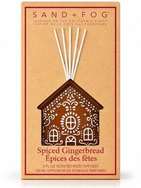 Sand + Fog Spiced Gingerbread Reed Diffuser 5 oz | Holiday Home Fragrance